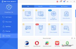 360 Total Security — Экспресс-панель