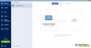 Acronis True Image Home — Интерфейс программы