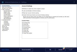 Advanced SystemCare Free — Настройки программы