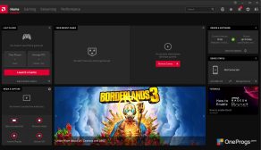 AMD Radeon Software — Главное окно программы
