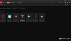 AMD Radeon Software — Список установленных игр