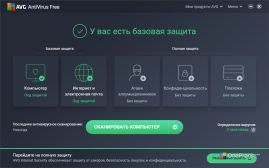 AVG AntiVirus — Интерфейс программы