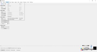 Avidemux — Меню программы