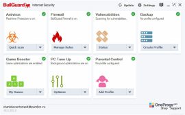 BullGuard Internet Security — Интерфейс программы