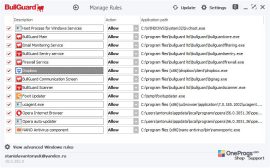 BullGuard Internet Security — Редактор правил