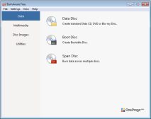 BurnAware Free — Категории опций