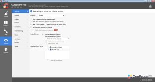 CCleaner — Настройки программы