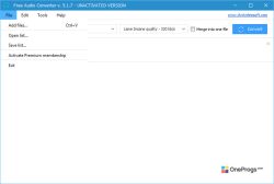 Free Audio Converter — Меню программы