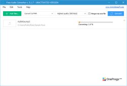 Free Audio Converter — Процесс конвертирования