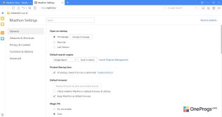 Maxthon — Настройки программы