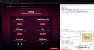 Opera GX — Инструменты разработчика