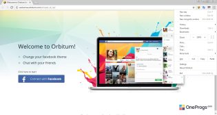 Orbitum — Меню программы