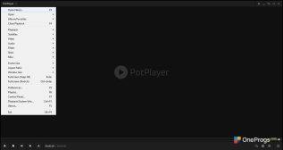 Daum PotPlayer — Меню программы