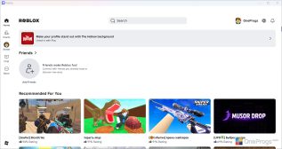 Roblox — Главное окно