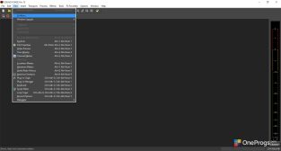 Magix Sound Forge — Меню программы