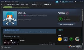 Steam — Окно профиля