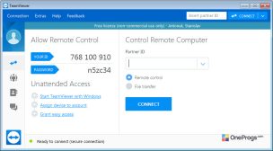TeamViewer — Интерфейс программы