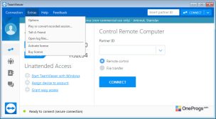 TeamViewer — Меню программы