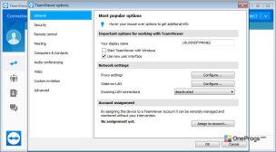TeamViewer — Настройки программы