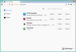 Tor Browser — Менеджер дополнений