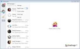 VK Messenger — Меню программы