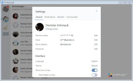 VK Messenger — Настройки программы