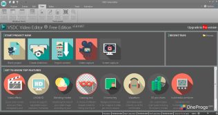 VSDC Free Video Editor — Меню программы