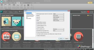 VSDC Free Video Editor — Настройки программы